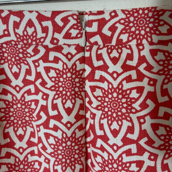 J. Crew No. 2 Pencil‎ Skirt Red Tile Print Size 8 - Picture 4 of 8